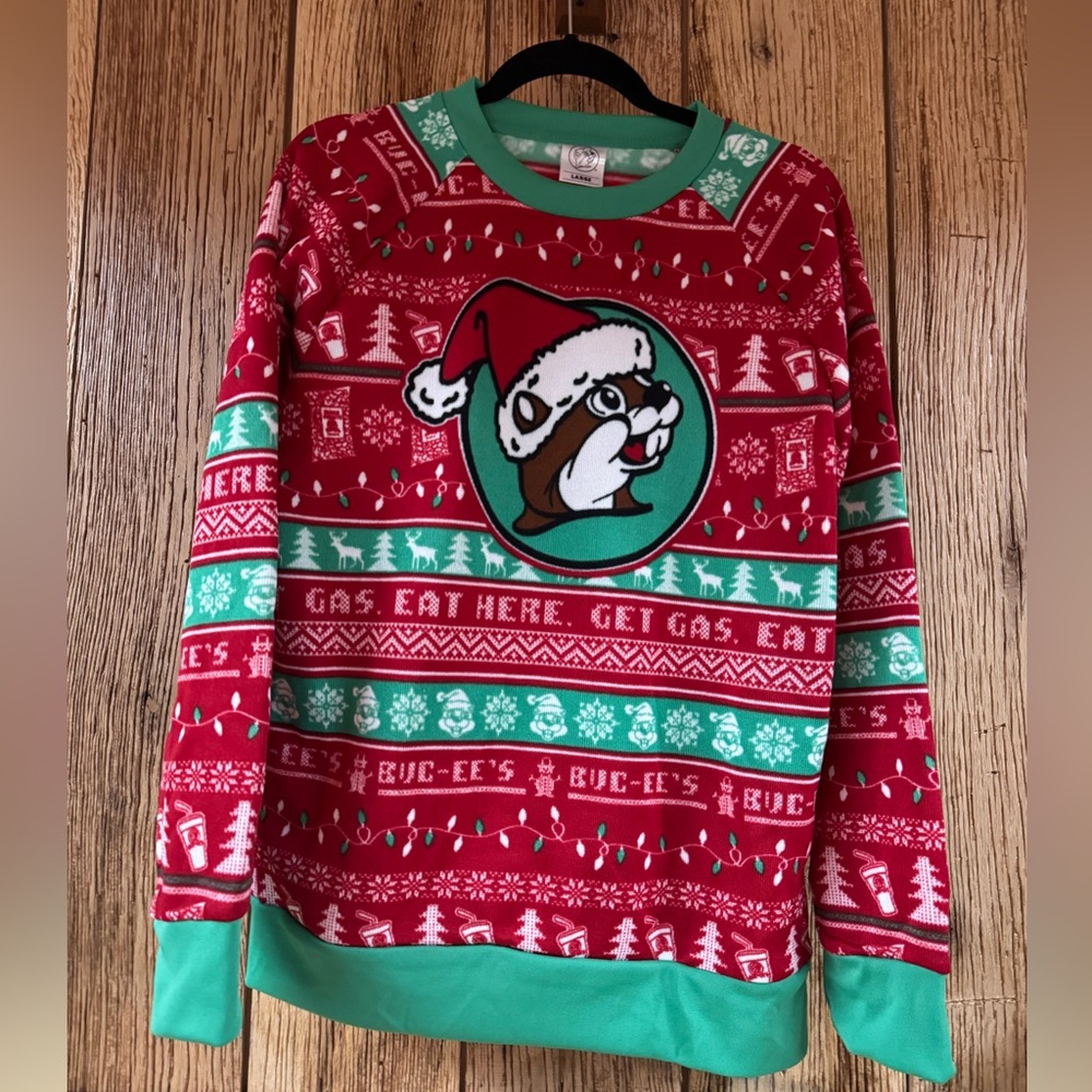 NWOT Buc-ees 2023 Ugly Christmas Sweater Sweatshirt Pullover Christmas 2023